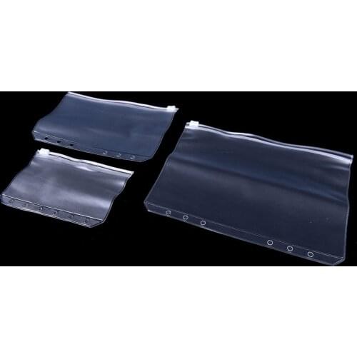 1pc Card Holder Bag PVC Presentation Binder Folder Zipper Receive Bag Concise Diario Planners Spiral Filing Products A5A6A7