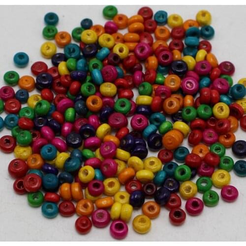 2000 Mixed Color 3mm Round Wood Beads~Wooden