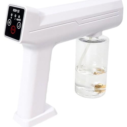 300ml Touch Wireless Nano Disinfection Atomization Spray Machine Blue Light Portable Disinfection Gun For Household