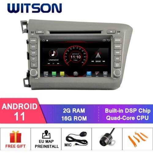 WITSON Android 11 AUTO CAR RADIO FOR HONDA CIVIC 2012 CAR STEREO NAVIGATION HEAD UNIT MULTIMEDIA TPMS OBD built in carplay