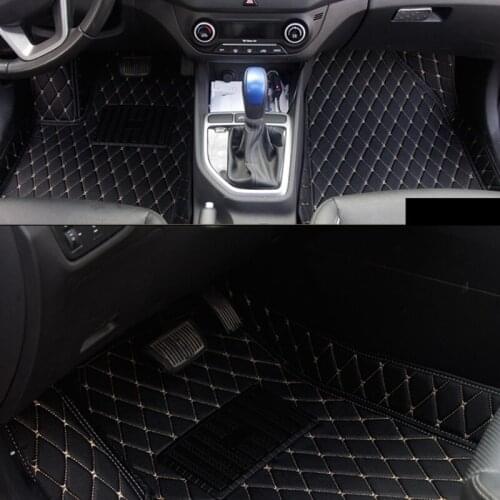 Fiber leather car floor mats rug carpets for Hyundai creta ix25 hyundai Cantus 2015 2016 2017 2018 2019 2020