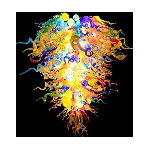 Free Shipping 110/220v AC Led Hanging Lamp Decorative Chihuly Glass Chandelier