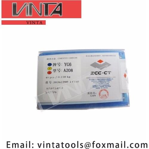 Free shipping high quality 40pcs/lots A208 YG6/ YG8/ YW1/ YW2/ YT5/ YT14/ YT15 cnc caibide welding inserts