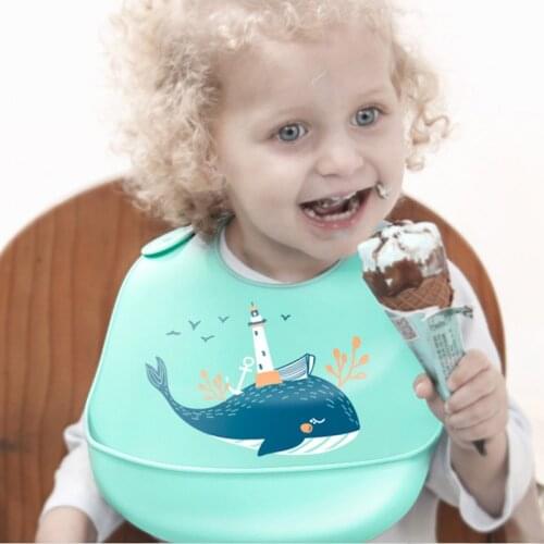 Baby Bibs Waterproof Silicone Feeding Baby Saliva Towel Newborn Aprons Baby Bibs Adjustable Cloths Bandana