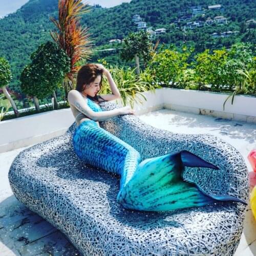 Kids Adults swimwear Mermaid Tail for Swimming with Monofin Swimsuit Swimmable Costume Cosplay Bathing Swimsuit Women Dress Gift