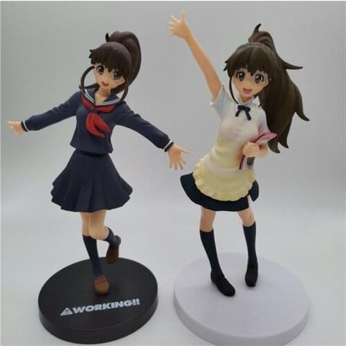 Animation WORKING 1/8 Action Figures Taneshima Popura Coverall School Uniform Dolls PVC Model Toy Collect Ornaments