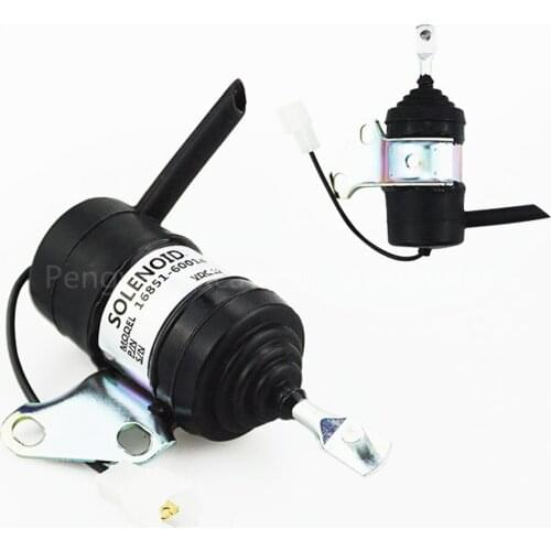 16851-60014 16851-60010 12V Stop Solenoid parts for Kubota RTV900R D902 D722 D1105 10 U15 U17 20 Fuel shutdown Shut Off solenoid
