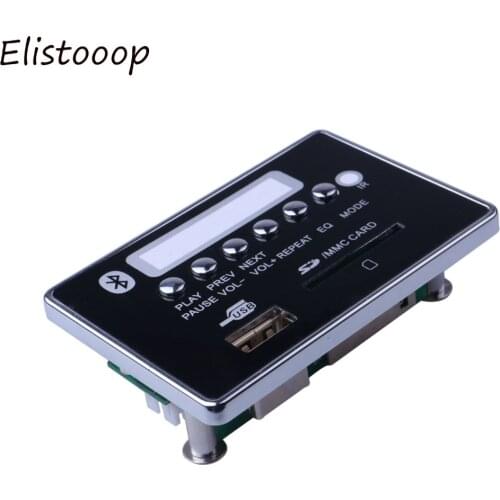 Elistooop USB FM Aux Radio MP3 Player Integrated Car USB Bluetooth Hands-free MP3 Decoder Board Module Remote Control For Car
