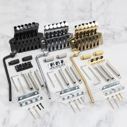 FLEOR Double Locking Electric Guitar Tremolo System Bridge 42mm R2 Nut for Guitar Parts