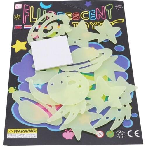 Hot Fluorescent Stickers Universe Planet Star Glow Dark Luminous Celling Wall Art Home Paste Ceiling Wall Stickers Decoration