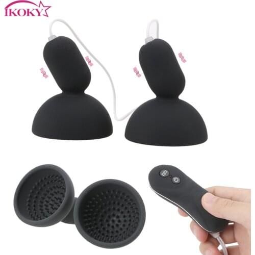 IKOKY Nipple Sucker Vibrator 16 Frequency Sex Toy for Woman Nipple Massager Breast Pump Suction Cup G-spot Stimulate