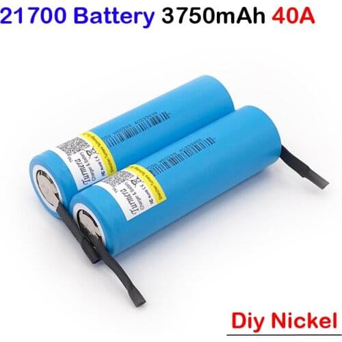 21700 li-lon battery 3700mAh 3.7V 40A discharge rate power 10C ternary car lithium battery Electric battery+DIY Nickel 2pcs Ap2
