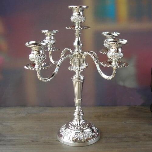 H36cm Zinc alloy metal Metal Candle Holder candlestick candelabra centerpiece candlesticks home wedding party decoration 2028F