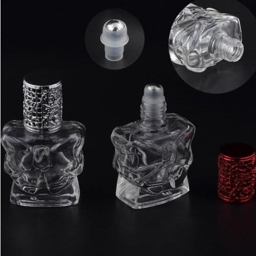 MUB - 13ml Butterfly Shaped Glass Essential Oil Perfume Bottle With Metal Roll On Travel Bottle Sample Containers For Cosmetics