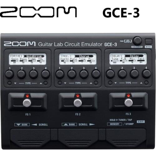 NEW Hot Sell Zoom GCE-3 guitar multi effect device, multi effects pedal, USB audio interface for guitar and Bass Guitar