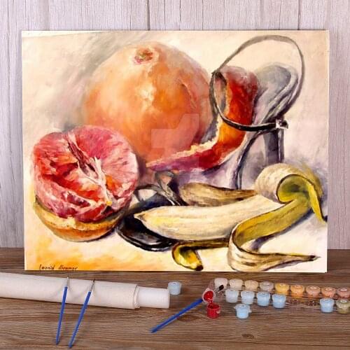 Fruit Coctail Coloring By Numbers Painting Set Oil Paints 40*50 Painting On Canvas Paintings Crafts For Adults Handicraft Art