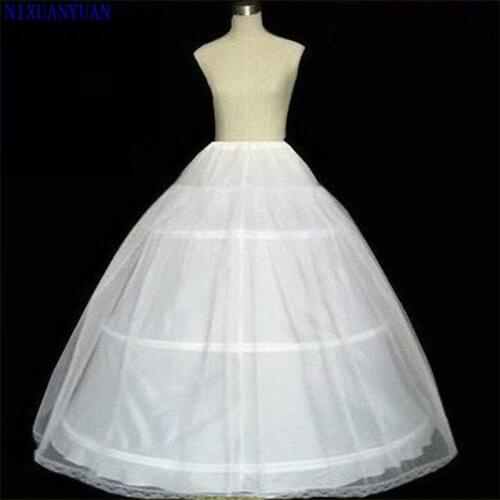 NIXUANYUAN 2018 Wholesale Hot Sale 3 Hoops Bridal Petticoats White Cheap Wedding Ball Gowns Petticoat Crinoline Slip