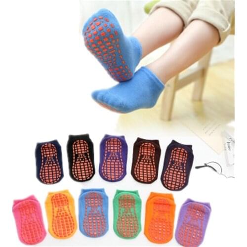 New Non-Slip Short Socks 3 Size Adult With Baby Boys Girls Home Running Floor Socks Indoor Sport Breathable Cotton Ankle Socks