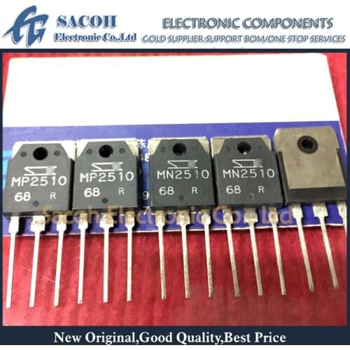 Free Shipping 5Pairs MN2510 + MP2510 TO-3P 25A 100V NPN + PNP Silicon Power transistors