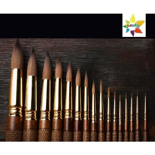 Original Spain ESCODA Grafilo 2420 Mink hair,long rod,round head,handmade classical oil painting brush,excellent elasticity