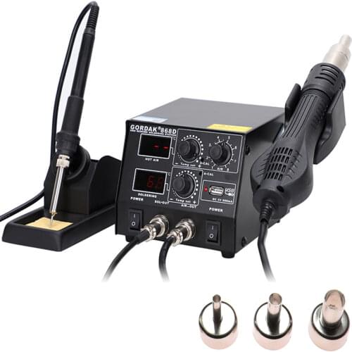GORDAK 868 / 868A / 868D Hot Air Gun Soldering Station USB interface for mobile phone electronic circuit welding repair tool