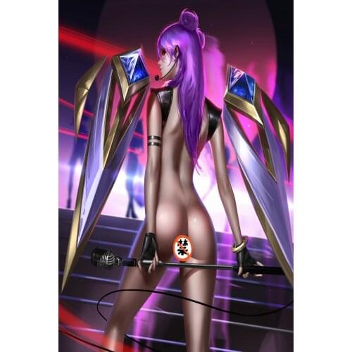 Print silk or canvas LOL KDA Akagi ahri sexy lady art poster 16x24 24x36 inch custom living room bedroom decorative painting