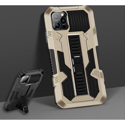 Rugged Hybrid Armor Case For iPhone 6 6S 7 8 Plus X XS XR 11 12 Pro Max mini SE 2020 Stand Shockproof Back Covers TPU with PC
