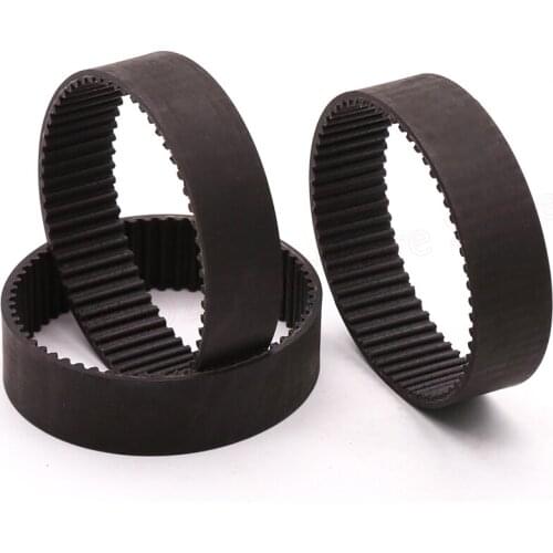 HTD-3M Black Rubber Timing Belt Closed Loop 171-201mm Perimeter Width 10mm Synchronous Belts Part High Transmission Efficiency