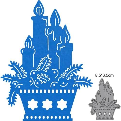 Christmas Candle Leaf Berry New 2021 Metal Cutting Dies For Scrapbooking and Card Making Decorative Embossing Die Cut Craft dies