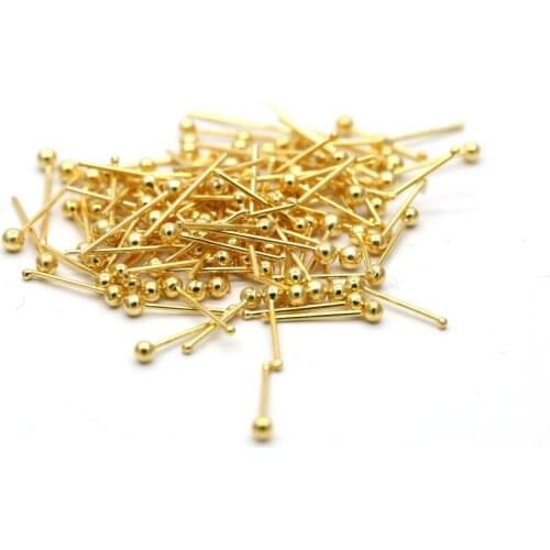 Factory direct deal 925 Sterling silver 1.5mm ball nose stud pin classic nostril piercing jewelry 100pcs/lot