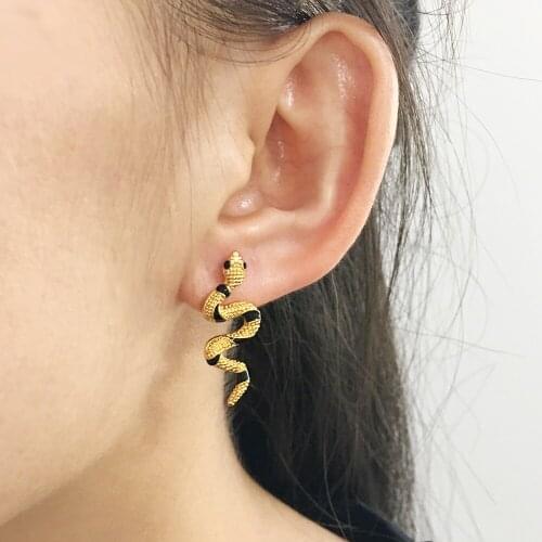 Oorbellen Stud Earings Boho Snake Vintage Earrings For Women Snake Female Fashion Jewelry Personality Earring Brinco