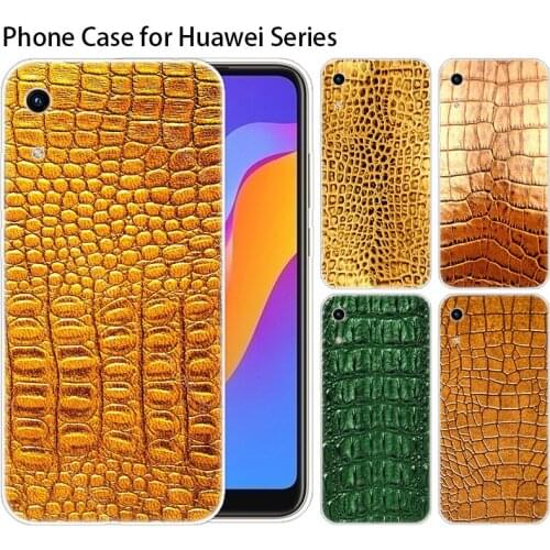 Silicone Case Crocodile skin texture for Huawei NOVA 5 5i Mate 30 Lite Y9 Prime 2019 P Smart Z Plus 2019 Honor 8S 8A 9X 20 Pro