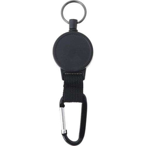 Heavy Duty Retractable Key Chain & Badge Reel Holder Carabiner Clip