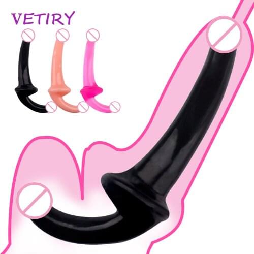 VETIRY Strapon Dildo Realistic Dick Toy Sex Toys for Women Jelly Dildo Double Head Silicone Vagina Anal Massager for Gay Lesbian