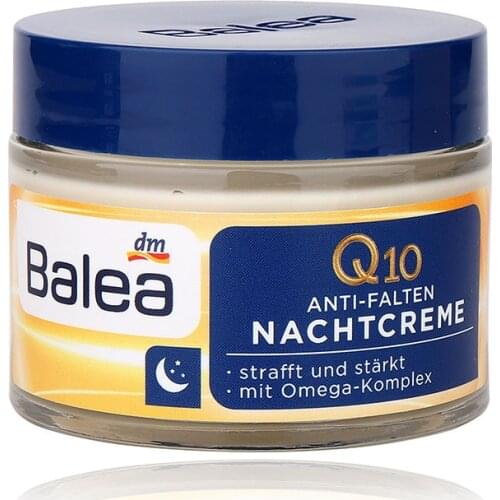 Balea Q10 Anti Wrinkle Regenerating Night Cream With Omega Formula Tighten Strengthen Skin Resistance Elasticity Moisturizing