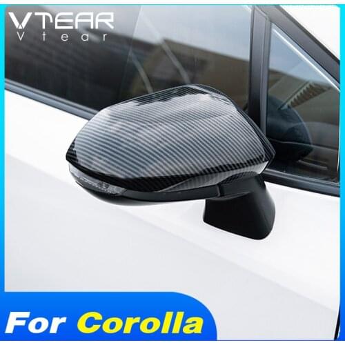 Vtear Rearview Mirror Frame Cover Exterior Anti-scratch Decoration Car Styling Accessories Part For Toyota Corolla Sedan 2021
