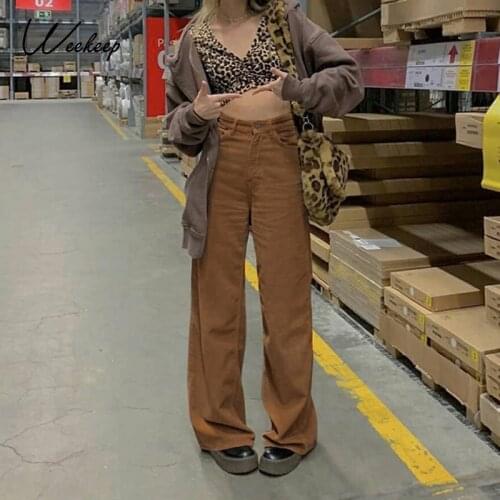 Женские вельветовые брюки WEEKEEP China At AliExpress