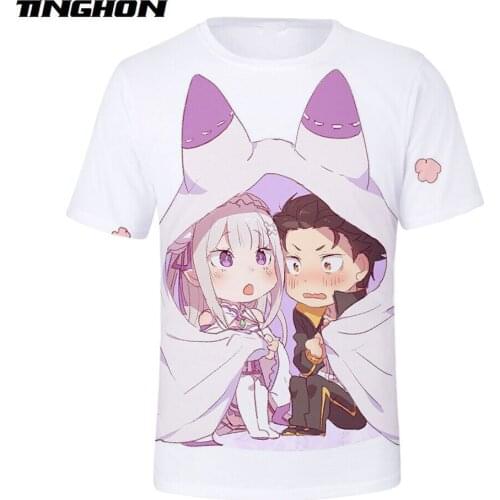 XS-7XL Re:Life In A Different World From Zero 3D Print Men Women Short Sleeves Tops Tees Summer Streetwear Casual T Shirt 08