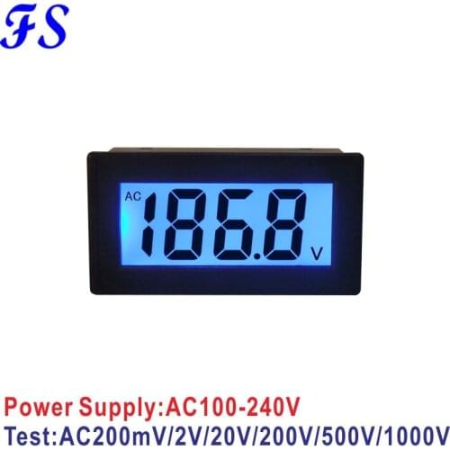 YB5135D LCD Digital Voltage Meter 20mV 200mV 2V 20V 200V 500V 1000V Voltmeter Power Supply AC 100-240V 220V GLOBAL GM