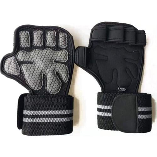 1 Pair Weight Lifting Training Gloves Women Men Fitness Sports Body Building Gymnastics Grips Gym Hand Palm Protector Gloves