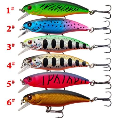 1Pcs Micro Artificial Minnow Bionic Fishing Lures 60mm/4.3g CrankBaits Full Swimming Layer Bass Wobblers for Hard Bait Tackle
