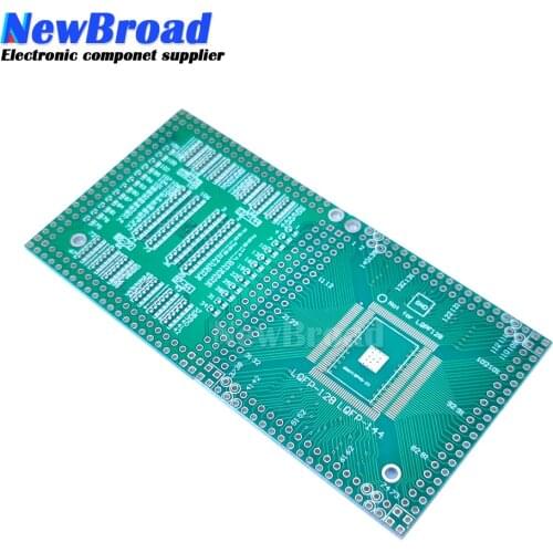 1pcs QFP / EQFP / TQFP / LQFP144 / LQFP128 SMD turn DIP CPU broad 0.5mm IC adapter Socket / Adapter plate / PCB