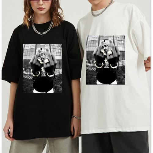 2pac Tupac Shakur Casual Classic Mens T ShirtFashion Hip Hop Rap Star Oversized T-shirt Short Sleeve Cotton Top Vintage T Shirt