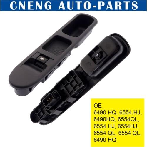 6 Pins Electric Power Side Window Switch Button For Peugeot 207 2007-2015 6554QL 6554HJ 6490HQ