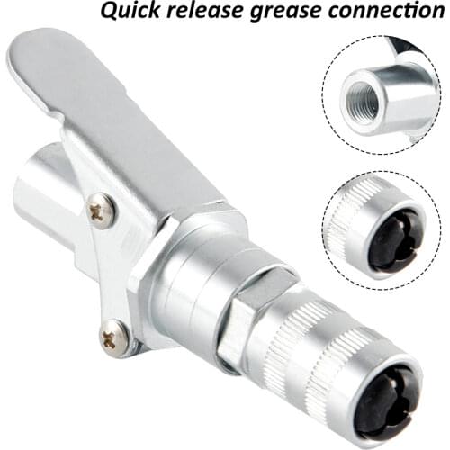 Grease Gun Adapter High Pressure Labor Saving Oil Injection Nozzle Butter Nozzle Gun Head 1/8 NPT Fitting Grease Gun Coupler