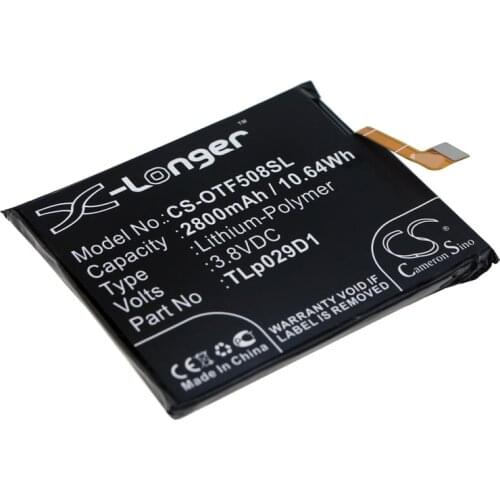 CS 2800mAh / 10.64Wh battery for Alcatel 3, 3L, 5, One Touch 3 Dual Sim, OT-5034, OT5052D, OT-5086D TLp029D1