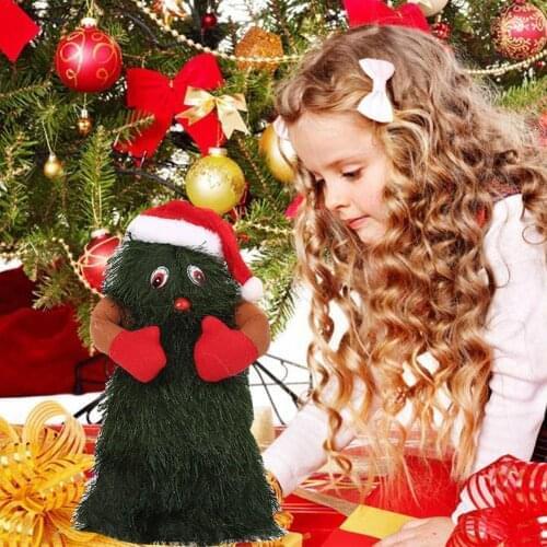 Childrens Christmas Toys Electric Plush Toys 12 Inch Music Rotating Dancing Tree Christmas Family Mall Decoration Supplies