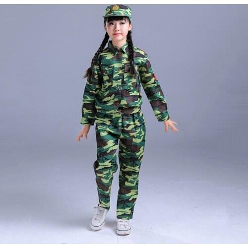 Children Camouflage Suit School Students Military Training Clothes Special Forces Performance Uniforms Boys and Girls Uniforms