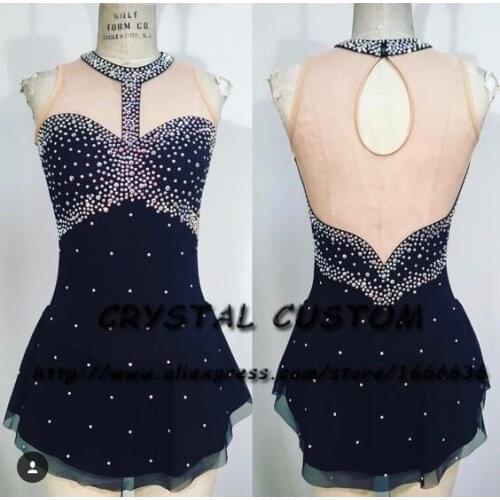 Crystal Custom Figure Skating Dresses Girls New Brand Ice Skating Dresses For Competition DR4595