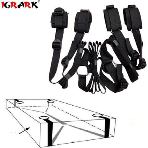 IGRARK BDSM Adult SexToys Handcuff Wrist to Leg Cuffs Slave Fetish Sextoy Femme bdsm Restraints Handcuffed Sex Toy For Couple